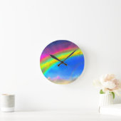 Rainbow Glow Sky Ronde Klok (Huis)