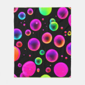 Rainbow Glowing Bubble Dream Fleece Deken (Voorkant)