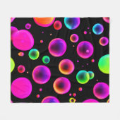 Rainbow Glowing Bubble Dream Fleece Deken (Voorkant (Horizontaal))
