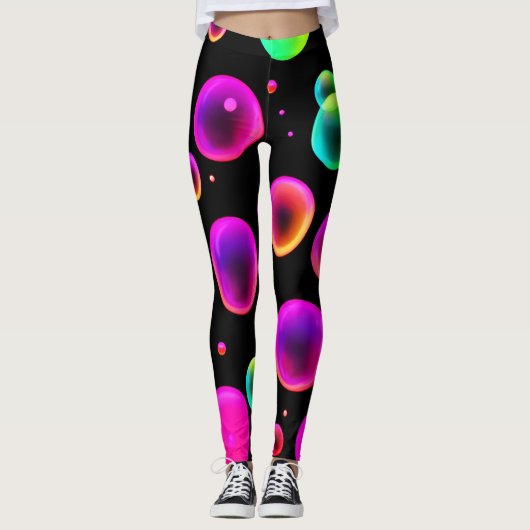 Rainbow Glowing Bubble Dream Leggings (Voorkant)