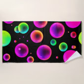 Rainbow Glowing Bubble Dream Strandlaken (Voorkant)