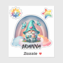 Rainbow Gnome Dreams, Cloud Sticker