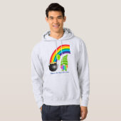 Rainbow Gnome Pot of Gold St. Paddys Day Hoodie (Voorkant volledig)