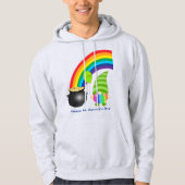 Rainbow Gnome Pot of Gold St. Paddys Day Hoodie (Voorkant)