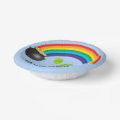 Rainbow Gnome Pot of Gold St Patricks Day Papieren Kommen (Gebogen)