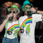 Rainbow Gnome Pot of Gold St Patricks Day Unisex T-shirt