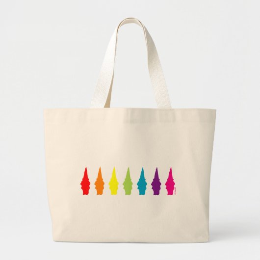 Rainbow Gnomes Grote Tote Bag (Voorkant)