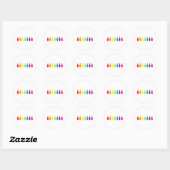 Rainbow Gnomes Ronde Sticker (Vel)