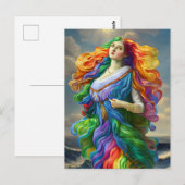 Rainbow Goddess digitale schilderij originele kuns Briefkaart (Voorkant / Achterkant)