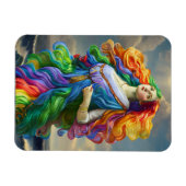 Rainbow Goddess digitale schilderij originele kuns Magneet (Horizontaal)