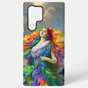 Rainbow Goddess digitale schilderij originele kuns Samsung Galaxy Hoesje
