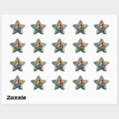 Rainbow Goddess digitale schilderij originele kuns Ster Sticker (Vel)