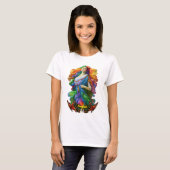 Rainbow Goddess digitale schilderij originele kuns T-shirt (Voorkant volledig)