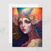 Rainbow Goddess Fantasy Art Briefkaart (Voorkant / Achterkant)