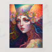 Rainbow Goddess Fantasy Art Briefkaart (Voorkant)