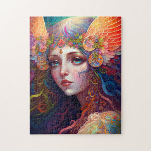 Rainbow Goddess Fantasy Art Jigzaag Puzzle Legpuzzel