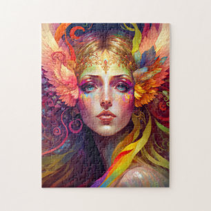 Rainbow Goddess Fantasy Art Legpuzzel