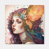 Rainbow Goddess Fantasy Art Magneet (Voorkant)