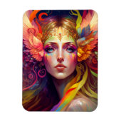 Rainbow Goddess Fantasy Art Magneet (Verticaal)
