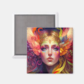 Rainbow Goddess Fantasy Art Magneet (Voorkant / Achterkant)
