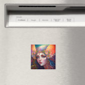 Rainbow Goddess Fantasy Art Magnet (Insitu (Vaatwasser))