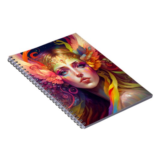 Rainbow Goddess Fantasy Art Notitieboek (Rechterzijde)