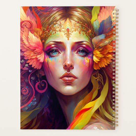 Rainbow Goddess Fantasy Art Planner (Achterkant)