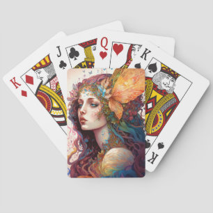 Rainbow Goddess Fantasy Art Pokerkaarten