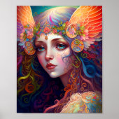 Rainbow Goddess Fantasy Art Poster (Voorkant)