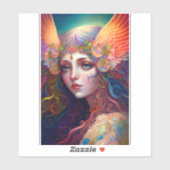 Rainbow Goddess Fantasy Art Sticker (Vel)