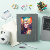 Rainbow Goddess Fantasy Art Sticker (iPad Cover)