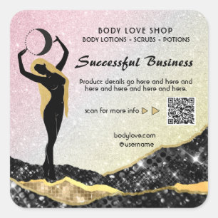 *~* Rainbow Goddess Inention Spell AP24 Ombre Vierkante Sticker