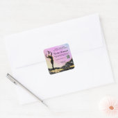 *~* RAINBOW Goddess Inention Spell AP24 Violet Vierkante Sticker (Envelop)