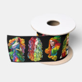 Rainbow Goddess Queen Dragon Fantasy kunst Satijnen Lint (Spoel)