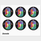 Rainbow Goddess Queen Fantasy kunst Ronde Sticker (Vel)