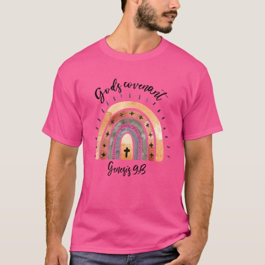 Rainbow God's Convenant Christelijke Genesis T-shirt (Voorkant)
