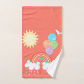 Rainbow God's convenant | Sun Dove Olive-ballonnen Bad Handdoek (Handdoek)