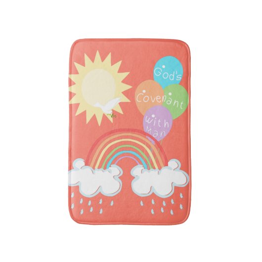 Rainbow God's convenant | Sun Dove Olive-ballonnen Badmat (Voorkant Verticaal)