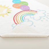 Rainbow God's convenant | Sun Dove Olive-ballonnen Sherpa Deken (3/4)