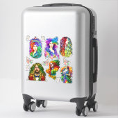 Rainbow Gods Goddess Dragons Fantasy art Sticker (Koffer)
