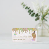 Rainbow Gold Glitter Drip Nail Technicus Credit B Visitekaartje (Staand voorkant)