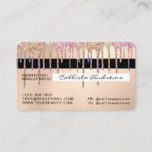 Rainbow Gold Glitter Drupt Metallic Credit Visitekaartje (Achterkant)