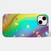 Rainbow Gold Glitter iPhone Mate Stoer Hoesje (Achterkant (horizontaal))