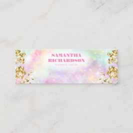 Rainbow Gold Holografische Oorbel Houder Display Mini Visitekaartje