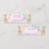 Rainbow Gold Holografische Oorbel Houder Display Mini Visitekaartje (Voorkant / Achterkant)