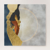 Rainbow Gold Metallic Mountain Bright Sun Landscap Legpuzzel (Horizontaal)