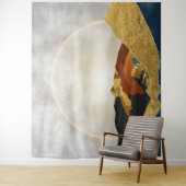 Rainbow Gold Metallic Mountain Bright Sun Landscap Wandkleed (In situ)