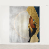 Rainbow Gold Metallic Mountain Bright Sun Landscap Wandkleed (Voorkant)