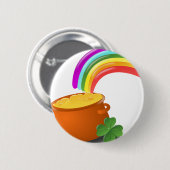 Rainbow Gold Pot Lucky Irish Sky Ierland Ronde Button 5,7 Cm (Voorkant /achterkant)