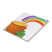 Rainbow Gold Pot Lucky Irish Sky Ierland Tegeltje (Zijkant)